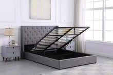 Load image into Gallery viewer, King Size Fabric Gas Lift Bed Frame
