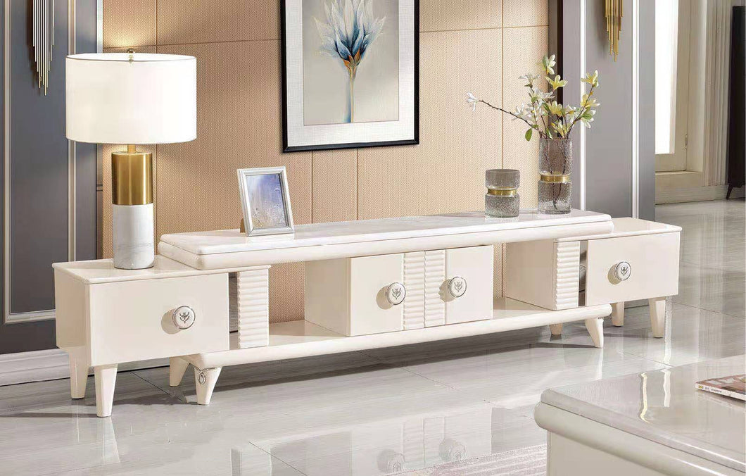 Leo - Extendable Marble TV Unit